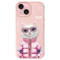 Nimmy etui iPhone 15 6.1" różowy/pink Cool&Cute 2.0 Cat