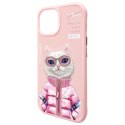 Nimmy etui iPhone 15 6.1" różowy/pink Cool&Cute 2.0 Cat