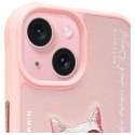 Nimmy etui iPhone 15 6.1" różowy/pink Glasses Cool Cat