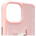 Nimmy etui iPhone 15 6.1" różowy/pink Glasses Cool Cat