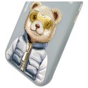 Nimmy etui iPhone 15 6.1" szary/gray Cool&Cute 2.0 Bear