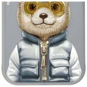 Nimmy etui iPhone 15 6.1" szary/gray Cool&Cute 2.0 Bear