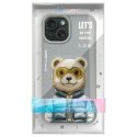 Nimmy etui iPhone 15 6.1" szary/gray Cool&Cute 2.0 Bear