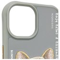 Nimmy etui iPhone 15 6.1" szary/gray Glasses Cool Dog