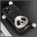 Nimmy etui iPhone 15 Pro 6.1" czarny/black Big Eyed Pet 2.0 Panda