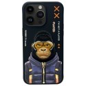 Nimmy etui iPhone 15 Pro 6.1" czarny/black Cool&Cute 2.0 Monkey