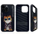 Nimmy etui iPhone 15 Pro 6.1" czarny/black Glasses Cool Cat