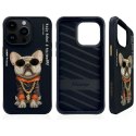 Nimmy etui iPhone 15 Pro 6.1" czarny/black Glasses Cool Dog