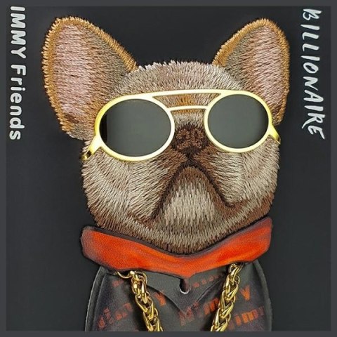 Nimmy etui iPhone 15 Pro 6.1" czarny/black Glasses Cool Dog