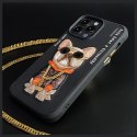 Nimmy etui iPhone 15 Pro 6.1" czarny/black Glasses Cool Dog