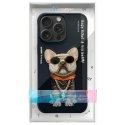 Nimmy etui iPhone 15 Pro 6.1" czarny/black Glasses Cool Dog