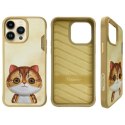 Nimmy etui iPhone 15 Pro 6.1" khaki Big Eyed Pet 2.0 Cat