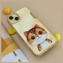 Nimmy etui iPhone 15 Pro 6.1" khaki Big Eyed Pet 2.0 Cat