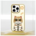 Nimmy etui iPhone 15 Pro 6.1" khaki Cool&Cute 2.0 Cat