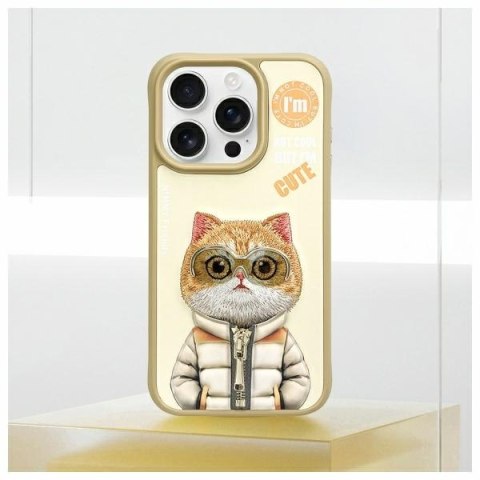 Nimmy etui iPhone 15 Pro 6.1" khaki Cool&Cute 2.0 Cat