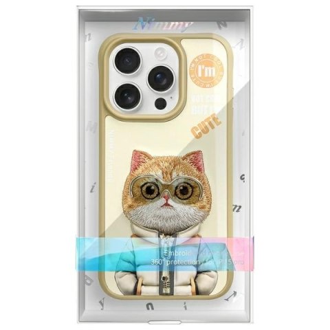 Nimmy etui iPhone 15 Pro 6.1" khaki Cool&Cute 2.0 Cat