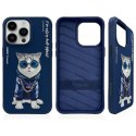 Nimmy etui iPhone 15 Pro 6.1" niebieski/blue Glasses Cool Cat