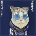 Nimmy etui iPhone 15 Pro 6.1" niebieski/blue Glasses Cool Cat