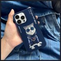 Nimmy etui iPhone 15 Pro 6.1" niebieski/blue Glasses Cool Cat