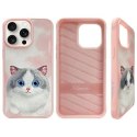 Nimmy etui iPhone 15 Pro 6.1" różowy/pink Big Eyed Pet 2.0 Cat