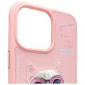 Nimmy etui iPhone 15 Pro 6.1" różowy/pink Cool&Cute 2.0 Cat