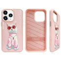 Nimmy etui iPhone 15 Pro 6.1" różowy/pink Glasses Cool Cat