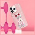 Nimmy etui iPhone 15 Pro 6.1" różowy/pink Glasses Cool Cat