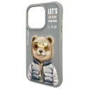 Nimmy etui iPhone 15 Pro 6.1" szary/gray Cool&Cute 2.0 Bear