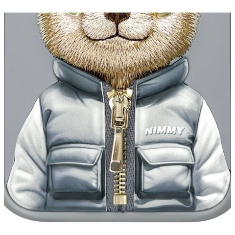 Nimmy etui iPhone 15 Pro 6.1" szary/gray Cool&Cute 2.0 Bear