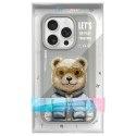 Nimmy etui iPhone 15 Pro 6.1" szary/gray Cool&Cute 2.0 Bear