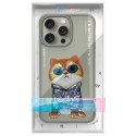 Nimmy etui iPhone 15 Pro 6.1" szary/gray Glasses Cool Cat