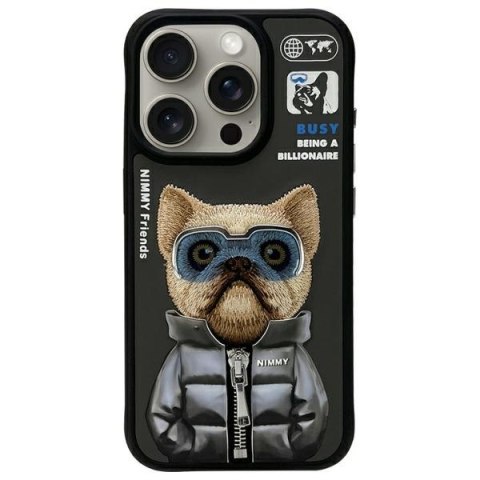 Nimmy etui iPhone 15 Pro Max 6.7" czarny/black Cool&Cute 2.0 Dog