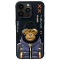 Nimmy etui iPhone 15 Pro Max 6.7" czarny/black Cool&Cute 2.0 Monkey