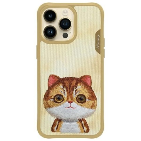 Nimmy etui iPhone 15 Pro Max 6.7" khaki Big Eyed Pet 2.0 Cat