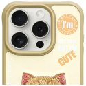 Nimmy etui iPhone 15 Pro Max 6.7" khaki Cool&Cute 2.0 Cat