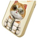 Nimmy etui iPhone 15 Pro Max 6.7" khaki Cool&Cute 2.0 Cat