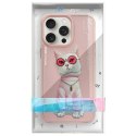 Nimmy etui iPhone 15 Pro Max 6.7" różowy/pink Glasses Cool Cat