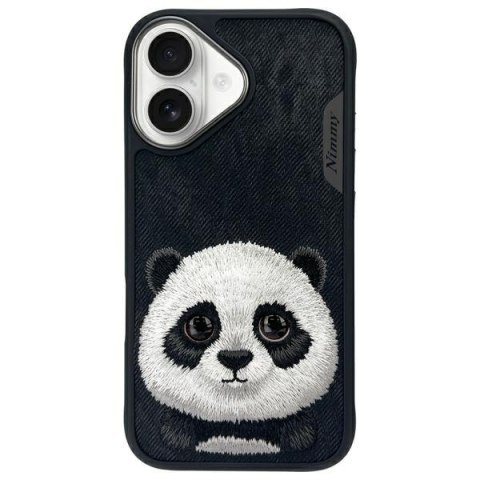 Nimmy etui iPhone 16 6.1" czarny/black Big Eyed Pet 2.0 Panda