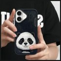 Nimmy etui iPhone 16 6.1" czarny/black Big Eyed Pet 2.0 Panda