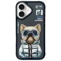 Nimmy etui iPhone 16 6.1" czarny/black Cool&Cute 2.0 Dog