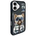 Nimmy etui iPhone 16 6.1" czarny/black Cool&Cute 2.0 Dog