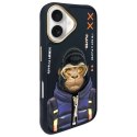 Nimmy etui iPhone 16 6.1" czarny/black Cool&Cute 2.0 Monkey