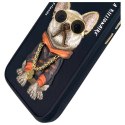 Nimmy etui iPhone 16 6.1" czarny/black Glasses Cool Dog