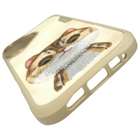 Nimmy etui iPhone 16 6.1" khaki Big Eyed Pet 2.0 Cat