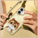 Nimmy etui iPhone 16 6.1" khaki Big Eyed Pet 2.0 Cat