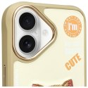 Nimmy etui iPhone 16 6.1" khaki Cool&Cute 2.0 Cat