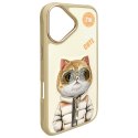 Nimmy etui iPhone 16 6.1" khaki Cool&Cute 2.0 Cat