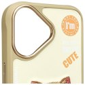 Nimmy etui iPhone 16 6.1" khaki Cool&Cute 2.0 Cat