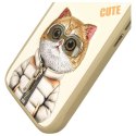 Nimmy etui iPhone 16 6.1" khaki Cool&Cute 2.0 Cat