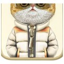 Nimmy etui iPhone 16 6.1" khaki Cool&Cute 2.0 Cat